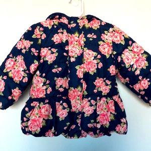 Adorable Hooded Floral Jacket Size 18M